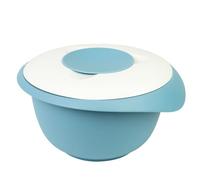 Westmark Bol para mezclar y hornear con tapa de dos partes, 2.5 l, Con pico, Plástico, Blanco/azul, 3153227B