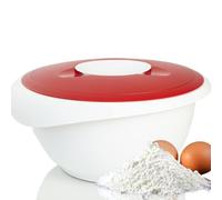 Westmark Bol para mezclar y hornear con tapa de dos partes, 3.5 l, Con pico, Plástico, Blanco/rojo, 3155227R