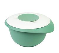 Westmark Bol para mezclar y hornear con tapa de dos partes, 3.5 l, Con pico, Plástico, Blanco/verde menta, 3155227M
