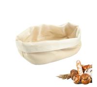 Westmark Bolsa de pan ovalada, Cesta de pan de tela para pan, bollos, bollería y fruta, Panera moderna de algodón, Beige claro/Beige, 25 x 18 cm
