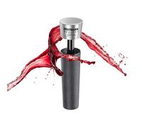 Westmark Bomba de vacío de vino Savio Monopol Edition, tapón de botella de vino con efecto de vacío para una frescura más prolongada, negro plateado, 8.7 cm