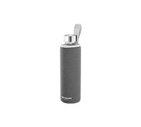 Westmark Botella para beber, De vidrio con impresión, Incl. cubierta protectora, 550 ml, Vidrio/silicona/caucho, Sin BPA, Viva, Antracita/plata/transparente, 5272226A