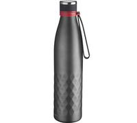Westmark Botella térmica, Capacidad para 8 horas de frío/calor, Resistente al dióxido de carbono, 1000 ml, Acero inoxidable/silicio/plástico, Sin BPA, Viva, Antracita/rojo, 5284226A