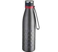 Westmark Botella térmica, Capacidad para 8 horas de frío/calor, Resistente al dióxido de carbono, 700 ml, Acero inoxidable/silicio/plástico, Sin BPA, Viva, Antracita/rojo, 5283226A