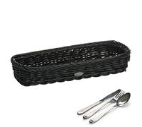 Westmark Cesta de cubiertos, Apto para hostelería, Rectangular, aprox 39, 5 x 28 x 8, 5 cm, Fibra sintética, Edición Saleen, Negro, 02016819101