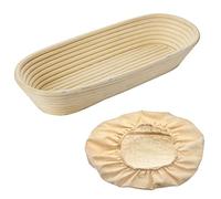 Westmark Set de cestos, 2 piezas, Cesto ovalado + funda, Mimbre/algodón, beige claro/beige, 3202227B