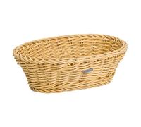 Westmark Cesta multiusos Saleen - oval, 25 x 17 x 8,5 cm, para hostelería | Para pan, fruta o frutos secos, trenzada a mano, sin BPA, apta para lavavajillas, hasta 70 °C, beige claro, 02010230101