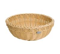 Westmark Cesta multiusos Saleen - redonda, Ø 23 x 9 cm, para hostelería | Para pan, fruta o frutos secos, trenzada a mano, sin BPA, apta para lavavajillas, hasta 70 °C, beige claro, 02010330101
