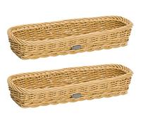 Westmark Cesta para Cubiertos Saleen - Set de 2, 28 x 11 x 5 cm Cada una | Para cubiertos en mesa, bufé o cajón, para hostelería, sin BPA, apta para lavavajillas, plástico, beige claro, 020169301E3