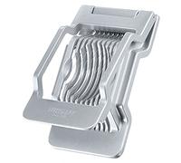 Westmark Cortador de huevos para rebanadas redondas y ovaladas, Alambres de corte tensados individualmente de acero inoxidable, Aluminio/acero inoxidable, Justus, Gris, 10402260