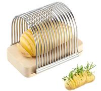 Westmark Cortador de patatas en abanico - Ideal para cortar patatas en abanico uniforme (Hasselback), para piezas finas de hasta aproximadamente 10 cm - Acero inoxidable 18/8