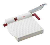 Westmark Cortador de queso con cuchilla afilada, Grosor de corte variable, Acero inoxidable/aluminio/plástico, Fromarex, Blanco/rojo/plata, 70002260