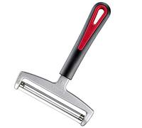 Westmark Cortador de queso con rollo y alambre intercambiable, grosor de corte variable, ancho: 12 cm, acero inoxidable/aluminio/plástico, negro/rojo, 29272260, 17 x 12 x 2 cm