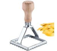 Westmark Cortador de Raviolis Giulia de, Cortador Cuadrado Práctico para Cortar Pasta y Masa de Pastelería Caseras, Cuadrado, 70 x 70 mm, Zinc, Madera de Haya