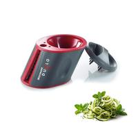 Westmark Cortador en Espiral con 2 Conos de Cortar, Cuchillas de Acero Inoxidable, duolo, Negro/Rojo, 11622260