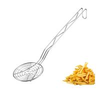 Westmark Cuchara para freír Pro, Espumadera de acero inoxidable, Cucharón para patatas fritas y demás, óptimo para freír, escaldar y recoger, Plata, Ø 15 cm