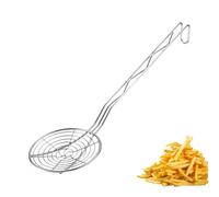 Westmark Cuchara para freír Pro, Espumadera de acero inoxidable, Cucharón para patatas fritas y demás, óptimo para freír, escaldar y recoger, Plata, Ø 12.8 cm