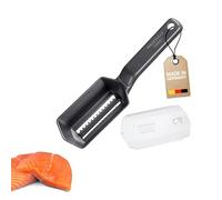 Westmark Descamador de pescado Scalex Black Edition, descamador de pescado hecho de aluminio y acero inoxidable, elimina fácilmente las escamas de pescado, antracita