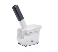 Westmark Deshuesador de cerezas con tolva, Recipiente para los huesos y Libro de recetas, Altura: 30 cm, acero inoxidable / plástico, Kernfix, Blanco / gris oscuro / transparente, 40352260