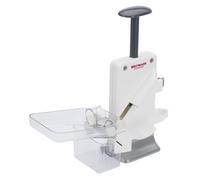 Westmark Deshuesador doble de cerezas y ciruelas, Deshuesador combinado, Extra rápido: para 2 cerezas a la vez, Altura: 32,5 cm, Plástico / acero inoxidable / aluminio, Steinomat, Blanco / plateado, 40602260