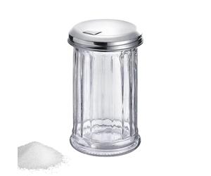 Westmark Dispensador de azúcar, Capacidad: 300 ml, Vidrio/acero inoxidable, New York, Plata/transparente, 65202260
