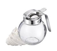 Westmark Dispensador de crema/miel, Capacidad: 250 ml, Vidrio/acero inoxidable, Rome, Transparente/plata, 65402260