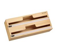 Westmark Dispensador de lámina con cortador - dispensador de papel de aluminio y film transparente, corte de papel sin esfuerzo y sin rasgar, rollos de hasta 31 cm - bambú