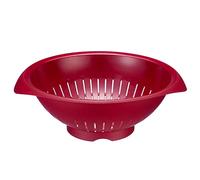 Westmark Escurridor/Colador de ensalada con Agarraderas integradas, Diámetro interior: 25 cm, Plástico, Sin BPA, Color: Rojo, 2424227R