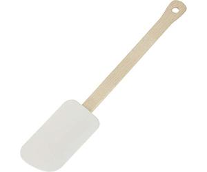Westmark Espátula de cocina, Longitud: 27,4 cm, Madera/goma natural, Woody, Marrón claro/blanco, 30832270