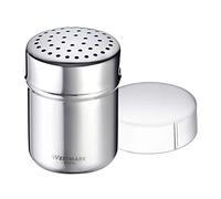 Westmark Espolvoreador de especias, Con tapa de conservación, Capacidad: aprox. 80 - 100 gr, Plástico/acero inoxidable, Grob, Plateado/transparente, 69522260