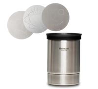 Westmark Espolvoreador decorativo, Con 4 plantillas de motivos, Capacidad: 250 ml, ø 7,5 cm, Acero inoxidable, 62842260