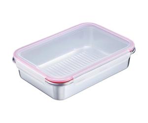 Westmark Fiambrera de acero inoxidable 18/8 - 2500 ml, apta para lavavajillas, rectangular, ideal para el trabajo y viajes