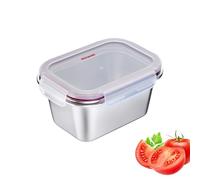 Westmark Fiambrera de Acero Inoxidable, Fiambrera a Prueba de Fugas, Apta para Microondas y Horno, Sin BPA, Caja Bento para la Escuela, el Trabajo y la Guardería, Plata, 1000 ml