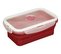 Westmark Fiambrera hermética, apta para microondas y congelador, plegable, capacidad: 750 ml, plástico/silicona, rojo/blanco/transparente, 21332270