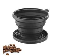 Westmark Filtro de café plegable de silicona, manual, reutilizable, óptimo para viajes, camping y viajes, Negro, Tamaño 2