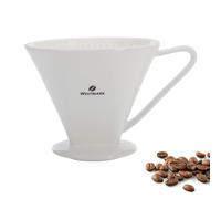 Westmark Filtro para café/Portafiltros de porcelana, Filtro tamaño 6, Para hasta 6 tazas de café, Brasilia, Porcelana, 24492260
