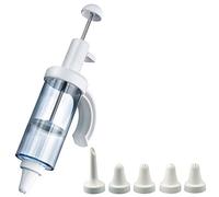 Westmark Jeringa para adornar y decorar buñuelos, Con 5 boquillas, Capacidad: 180 ml, Plástico/acero inoxidable, Transparente/blanco, 31162260