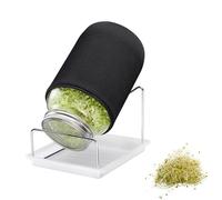 Westmark Juego de 1 Vaso de 2000 ml para Cultivo de Brotes con Tapa de Acero Inoxidable y Escurridor, Versátil para Brotes de Semillas, Microverdes y más