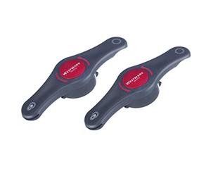 Westmark Juego de 2 abridores combinados y multi apertura para tarros de conserva, longitud de 14,7 cm, hélice 4 en 1, color antracita/rojo, 105122E3