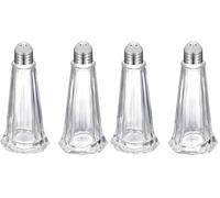 Westmark Juego de salero y pimentero, 2 piezas, Capacidad: 40 ml cada una, Vidrio/acero inoxidable, New York, Plateado/transparente, 65262270 (Paquete de 2)