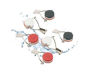 Westmark Juego de Tapones de Palanca para Botellas, 6 Piezas, con Junta de Silicona, Acero, Rojo/Blanco/Negro, 444022E3
