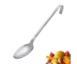 Westmark Ladle Pro, Cuchara de cocina de acero inoxidable con agujeros y gancho para colgar, Práctica cuchara para verduras y cuchara para servir, plateado, 38 cm