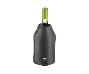Westmark Manguito de enfriamiento para, por ejemplo, botellas de vino, botellas de champán, para botellas de hasta 9 cm de diámetro, refrigera hasta 2 horas, plástico, polar, negro/blanco, 52433370