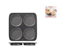 Westmark Molde Para Pan De Burger Cuadrado Antiadherente 4 Postos Cm 12 Plateado