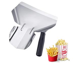 Westmark Pala para palomitas de maíz/patatas fritas, Diestros, Tamaño de la pala: aprox. 20 x 12 cm, Longitud: 23 cm, Acero inoxidable/plástico, Plata/negro, 91282270