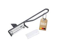 Westmark Pelador de patatas, 1 pieza, Pelador de patatas ergonómico de acero con hoja de acero inoxidable, Pelador universal para verduras y frutas, Antracita