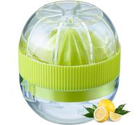 Westmark Pequeño Exprimidor de cítricos con recipiente y tapa, Diámetro: 7,2 cm, Capacidad: 50 ml, Plástico, Fresh and Fruity, Transparente/verde, 30932280