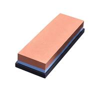 Westmark Piedra para afilar con 2 caras para el esmerilado básico y de reparación, con bandeja de silicona, dimensiones: 18,5 x 6,7 x 3,1 cm, corindón, rojo/azul, 10152260