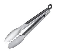 Westmark Pinzas para barbacoa + pinzas para servir, Con asas de acero inoxidable y empuñaduras de goma, Longitud: 27, 5 cm, Acero inoxidable/Plástico, Classic Spezial Midi, Plateado/Negro, 16242270