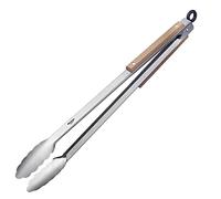 Westmark Pinzas para barbacoa+ pinzas para servir,Con brazos de acero inoxidable y elementos de madera en los mangos,Longitud: 44 cm,Acero inoxidable/madera,Classic Wood Maxi, Plateado/marrón,16292270
